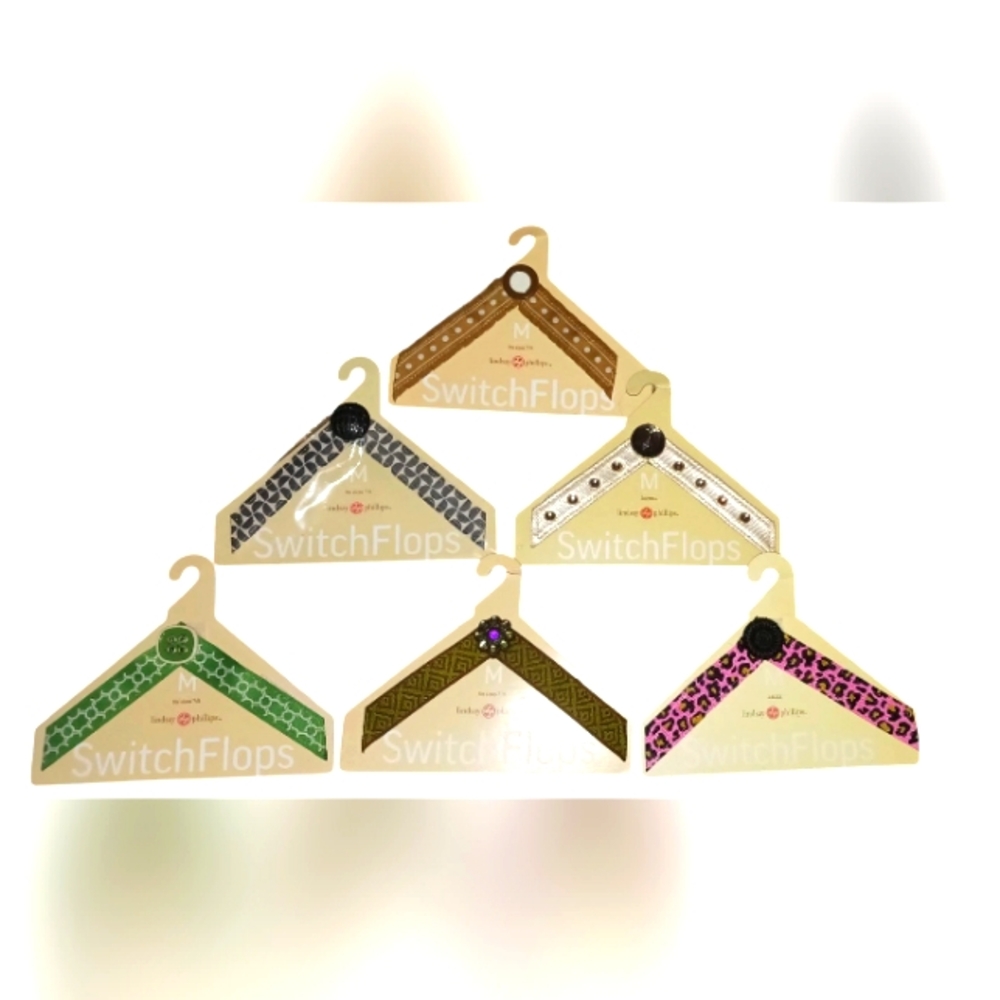 6 pairs of SwitchFlops straps, Size M (Size 7-8) Lindsay Phillips